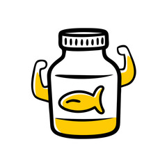 Bodybuilding Supplement hand drawing icon for web and graphic design