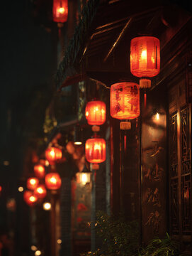 imlek lights on the street
