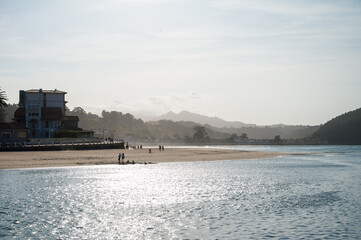 Santa Marina beach in Ribadesella, Asturias, Spain