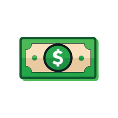 Dollar banknotes isolate on white background