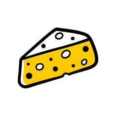 Cheese hand drawing icon for web and graphic design