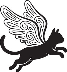 Obraz premium Cat Silhouette Vector Illustration