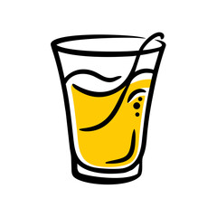 Drink hand drawing icon for web and graphic design