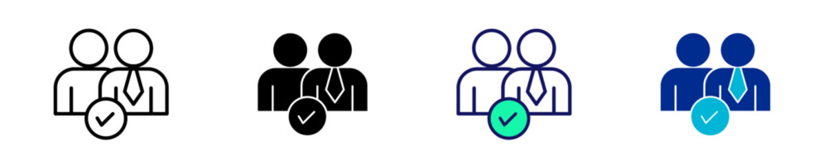 Team Collaboration  Icon Set Multiple Style Collection