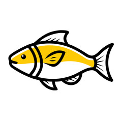 Fish Oil hand drawing icon for web and graphic design