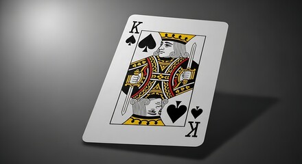 King of Spades Playing Card Close Up.