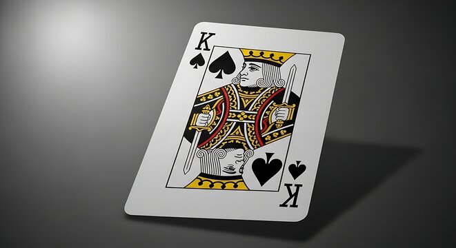 King of Spades Playing Card Close Up. - Powered by Adobe