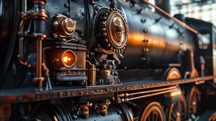 Vintage steam locomotive