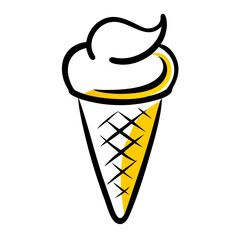 Ice Cream hand drawing icon for web and graphic design