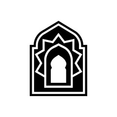 islamic arch emblem  abstract shape  geometric vec