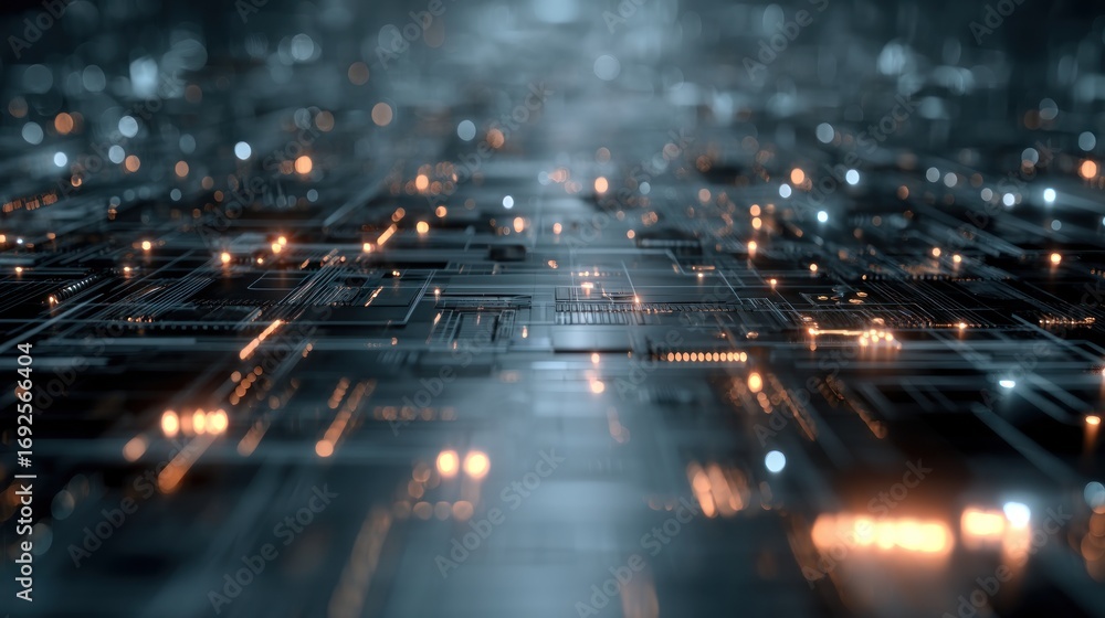 Poster abstract tech network