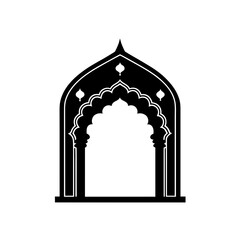 ornate archway  ogee arch  islamic vector 