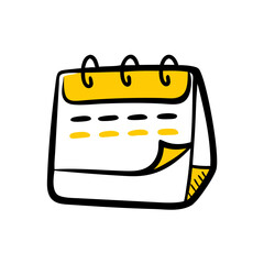 Long Wool Scarf hand drawing icon for web and graphic design