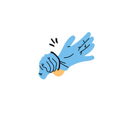 Illustrated Guide to Putting on Protective Gloves