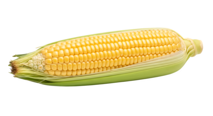Fresh corn on the cob ready to eat.