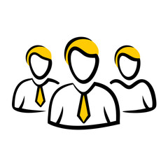 Office Team hand drawing icon for web and graphic design
