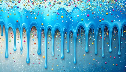 Dripping blue sweet treats