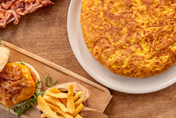 Spanish omelet with new potatoes, which hold their shape better and provide a slightly firmer texture
