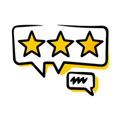 Podcast Episode Rating with Star Icon hand drawing icon for web and graphic design