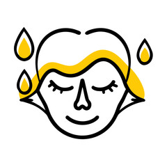 Pore Tightening hand drawing icon for web and graphic design
