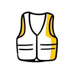 Safety Vest hand drawing icon for web and graphic design