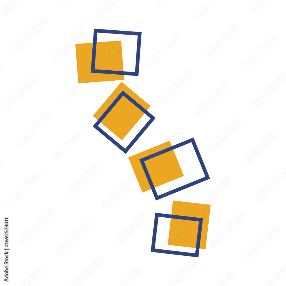 Poster abstract geometric squares pattern design with overlapping shapes.