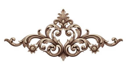 Ornate decorative scrollwork design with intricate details and elegant curves.