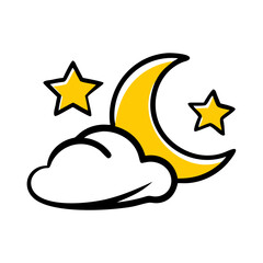 Sky Clear hand drawing icon for web and graphic design