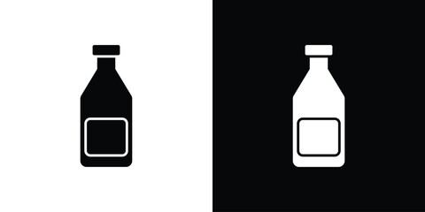 Sauce bottles icon logo. simple graphic symbols