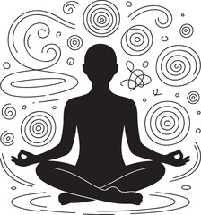 Yoga Silhouette Vector Illustration