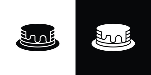 pancakes icon logo. simple graphic symbols