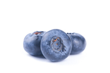 Fresh Organic Blueberries from Yunnan Alpine Regions Isolated on White Background