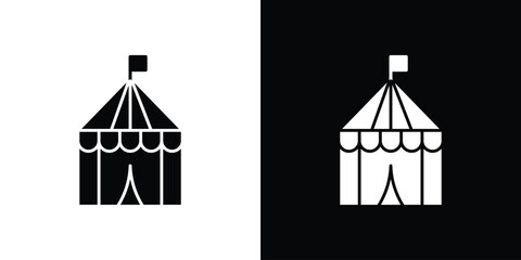 Circus tent icon logo. simple graphic symbols