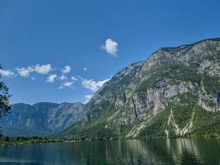 Scenic view at Lake Bohinj in Slovenia