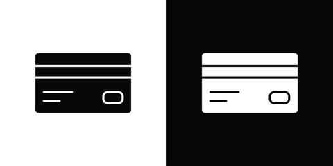 Credit card icon logo. simple graphic symbols