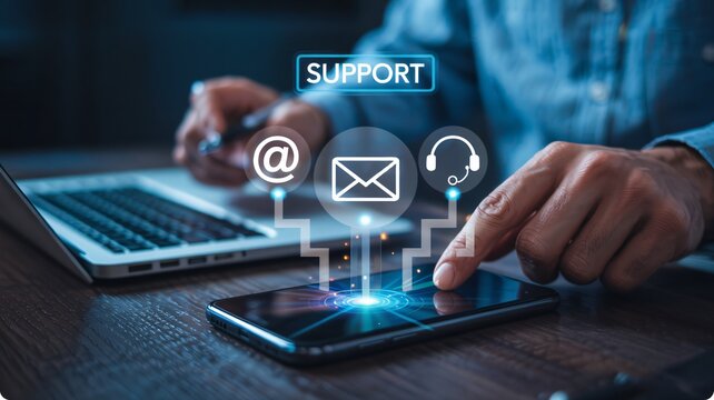 Customer service tech support reaching out via digital channels