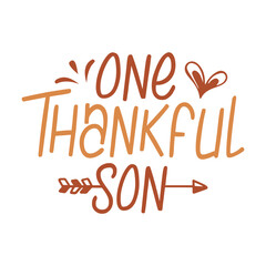 One Thankful Family Svg Design
