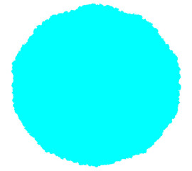 Grainy Blue Round Circle Icon Pattern - Textured Distressed Seamless Background.