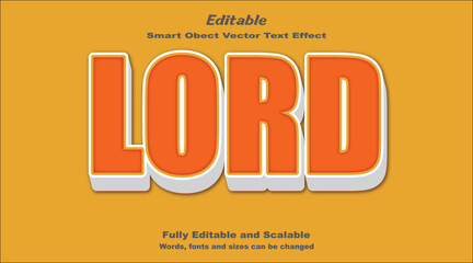 3D Word Lord Royal, Bold and Elegant Typography Design.