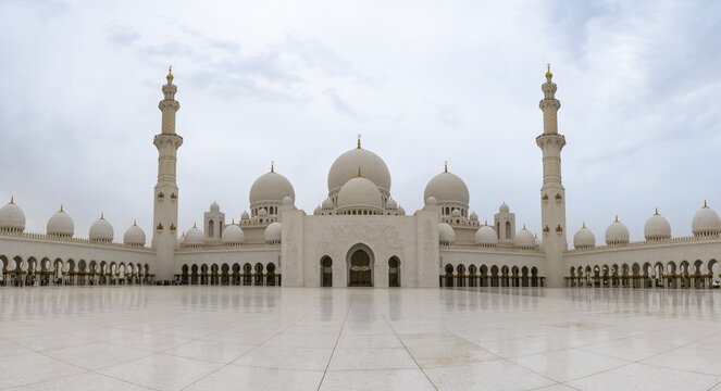 Sheikh Zayed Mosque, Sheikh Zayed Mosque, Courtyard, Abu Dhabi, United Arab Emirates
