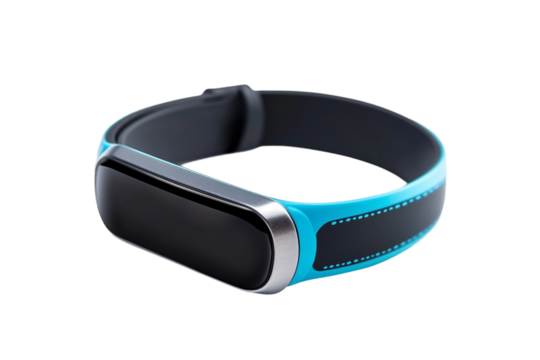 Wearable Digital Fitness Tracker Isolated on Transparent Background
