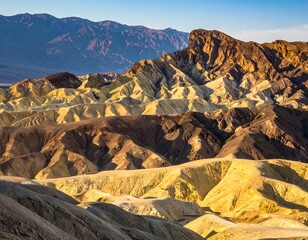 Colorful desert mountains at dawn