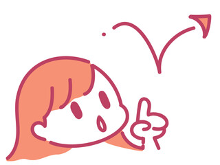 赤い髪のかわいい女性キャラクター アイデアポーズ