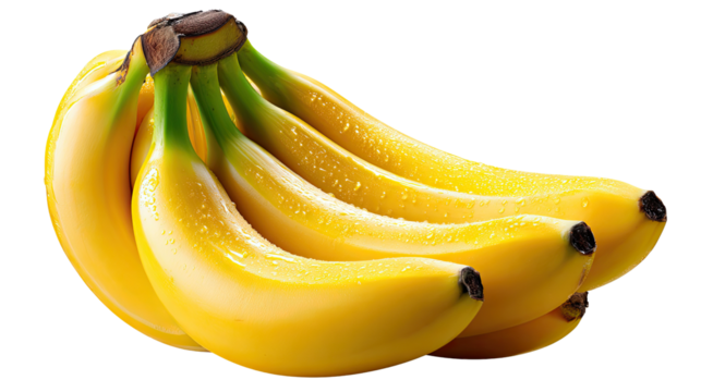 Banana Bunch: A bunch of ripe bananas, ready to be peeled, showcases the vibrant yellow hues of this universally loved fruit.