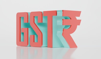 India GST India Map Isolated white background	