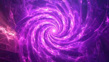 Abstract swirling vortex of vibrant purple and pink