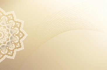 Mandala, gold, arabesque, greeting card