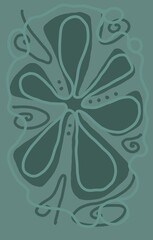 Minimal abstract image for printing. Picture for modern interiors. The picture is painted by hand on a tablet. © neurostructure