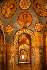 Frescoed chapel interior in Saint Sophia Cathedral, Kyiv