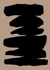 Minimal abstract image for printing. Picture for modern interiors. The picture is painted by hand on a tablet.